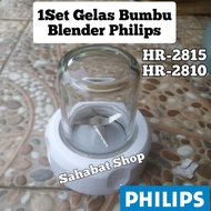 Fullset Pisau Gelas Kaca Bumbu Blender Philips Hr 2815 2810 Model Lama