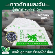 กาวดักแมลงวัน แผ่นกาวดักแมลง แมลงวัน สีเขียว รุ่นกระดาษ 100 แผ่น