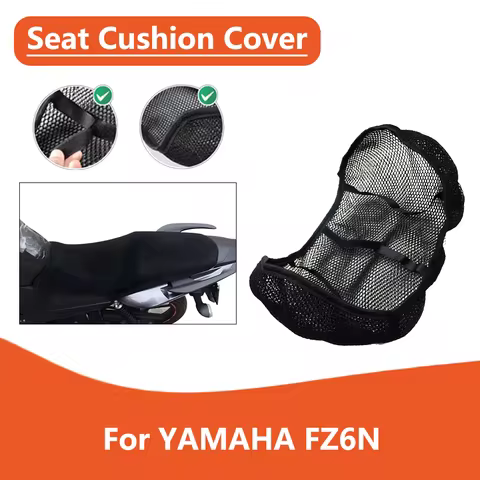 For YAMAHA FZ6 N FZ6N FZ 6N FZ6-N Motorcycle Accessories Seat Cushion Cover Anti-Slip Mesh Fabric Pr