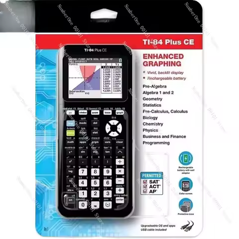 TI 84 Plus CE Color Screen Graphing Calculator, AP, SAT, and IB Exam Ready, Advanced Functionality f
