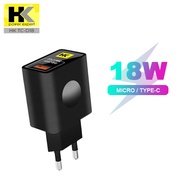 Original HK D18 USB Port Fast Charging Charger Head 18W USB Adapter QC3.0