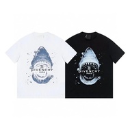 Givench Givench Givench GVC Short-Sleeved T-Shirt [Official Synchronization] Three-Dimensional Shark