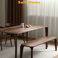 Solid Wood Bench Stool Dining Stool Walnut Dining Table Stool Shoe Changing Stool Dining Table Bench