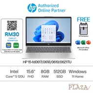 HP 15-fd0617TU/ 15-fd0618TU/ 15-fd0619TU/ 15-fd0621TU 15.6" FHD Laptop ( C5-120U, 8GB, 512GB SSD, In