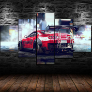 2025 TOYOTA SUPRA MK4 Race Sports Car 5 Panel Canvas Print Wall Art Poster Home Decor Pictures Room