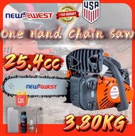 NEW WEST USA 258 25.4cc 12" One Hand Mini Chain Saw Mesin Potong Pokok