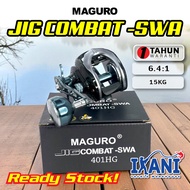 MAGURO JIG COMBAT SWA 401HG Baitcasting Fishing Reel Jigging Mesin pancing BC fast jig slow