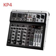 mixer mini bluetoot Profesional Audio Mixer KP4  Sound System  4 Channel With Bluetooth DJ Audio Sou