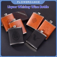 Beusia Hip Flask Alcohol Wine Whiskey Bottle Funnel 7Oz Stainless Steel Whiskey Hip Flask flower