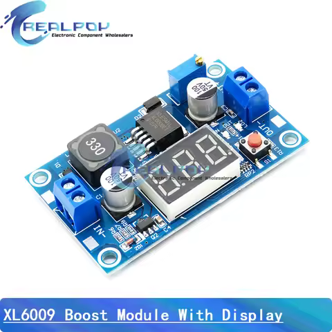 DC-DC XL6009 Digital Boost Step Up Power Supply Module Adjustable 4.5-32V to 5-52V Step-up Voltage R