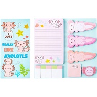 Sticky Notes Set, 550 Sheets, Animal Mexican Walking Fish Shaped Self-Stick Notes Pads Divider Tabs 