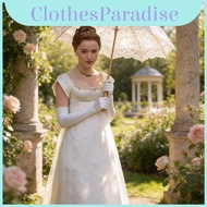 Season Bridgerton Two Vintage Themed Gown With Chiffon Fabric For Stage Performances And Events Cosp