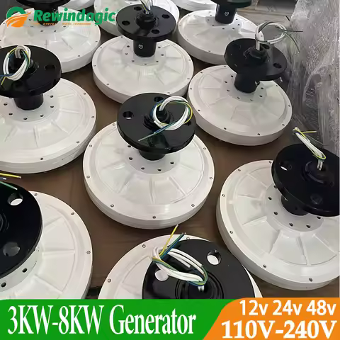 High Efficiey Low Speed 5KW 6KW 8KW Coreless Permanent Magnet Alternator Generator Motor Use For Win