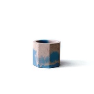 (現貨) 奶茶系列 | 小八角形奶茶莫藍雙色不規則混合水泥盆器
