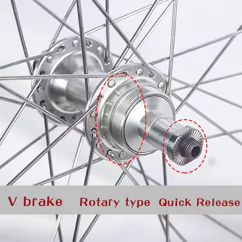 ROCKBAO Mountain Bike 20inch V brake Wheel set 406/451Rotary type Cassette 2Bearing 100X135mm 6/10S 