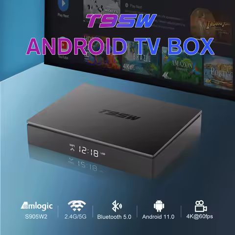 T95W Smart TV Box Android 11 Amlogic S905W2 4K HDR10+ Media Player 4GB 64GB Dual Band WiFi 2.4G 5G B