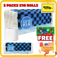 ◈♣☸READY STOCK【 Local Malaysia 】3 Pack PaToilet paper Bathroom Tissue (8000s x 3Ply X 10 Rolls) Premium Toilet Paper KCA