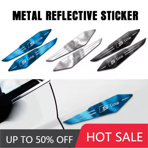 2Pcs 3D Metal Auto Door Car Body Fender Emblems Stickers For Audi A7 A8 A3 A4 A5 A6 TT Q3 Q5 Q7 A1 B
