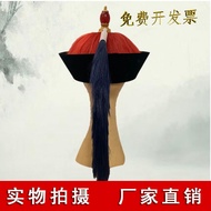 清朝黑色太监帽清朝达子帽暖帽古装演出用品头戴表演道具红色古代8.15 Qing Dynasty black eunuch hat, Qing Dynasty da zi hat, warm hat, 