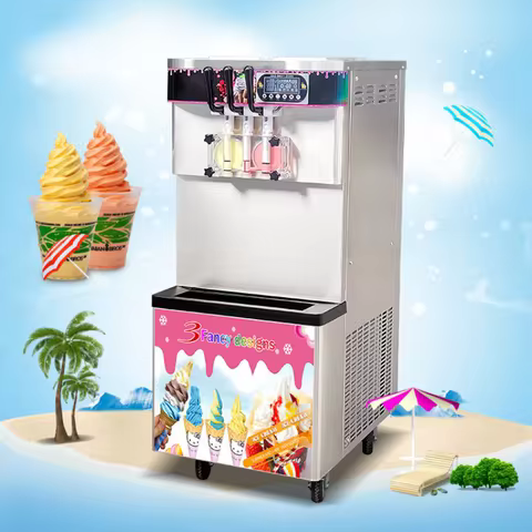 3 Flavors Burst Taylor Ice Cream Making Machine Soft Ice Cream Machine/soft Serve Ice Cream Machine/