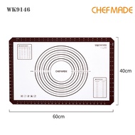 CHEF MADE Non-slip Silicone Pastry Mat with Measurements 23.6" x 15.7" Heat-Resistant for Rolling Do