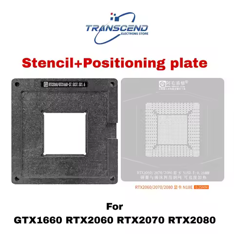 CPU BGA Reballing Stencil For GTX1660 RTX2060 RTX2070 RTX2080 N18E Graphics card Chip Positioning Pl
