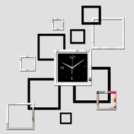 authentic 2019 new large wall clock modern design acrylic mirror Quartz watch diy stickers home deco