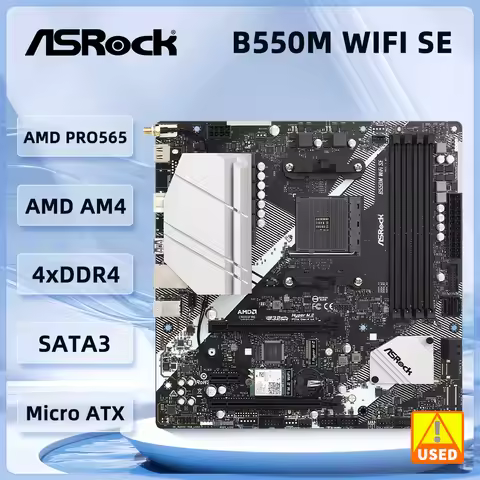 ASROCK B550M WIFI SE Motherboard AMD PRO565 AMD AM4 DDR4 128GB M.2 support Ryzen 55600 3400 3900 570