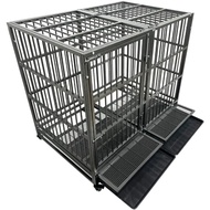 Heavy Duty Indestructible and Escape-Proof Dog Crate Cage Kennel for Large Dogs, High Anxiety Dog Cr