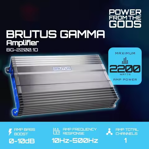 2200 Watt Monoblock Car Audio Amplifier Super D Class Amp with Subwoofer Bass Knob