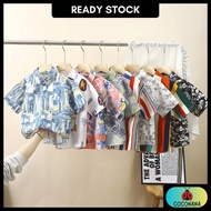 Coconana Baju Budak Lelaki 9M-7Y Kids Boy Collar Shirt Short Sleeve Baju Kemeja Kids Clothes Baju Ba
