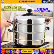 ✼Original 3 Layers Steamer for Puto 3 Layer Siomai Steamer Stainless Cookware Multifunctional Lutuan