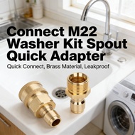Kit Spout Washer Connect Quick High M22 Adapter