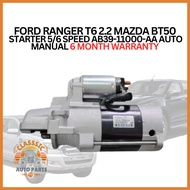 FORD RANGER T6 2.2 MAZDA BT50 STARTER 5/6 SPEED AB39-11000-AA AUTO MANUAL 6 MONTH WARRANTY