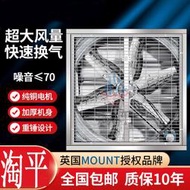 寶工電器負壓風機工業排風扇百葉窗,強力靜音抽風機__加厚款：480型/220V