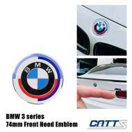 BMW Front Hood Emblem Badge Rear Trunk Emblem Cover for BMW 50th Anniversary E39 E46 E90 E60 F10 F30 G01 G30 X3 X5 X6 82mm Front/74mm Trunk