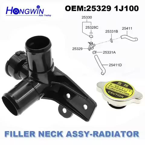 253291J100 Radiator Neck Coolant Thermostat Housing For Hyundai Kia Rio Accent Solaris Getz 1.4 1.6 