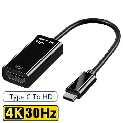 USB 3.1 Type C To HDMI-compatible Cable Adapter 4K HDTV Converter For MacBook Pro Air iPad Pro iPhon