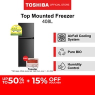 [Pre-order][Bulky] Toshiba GR-RT559WE-PMX(06) Top Mount Freezer Fridge, 408L, Energy Rating 3 Ticks