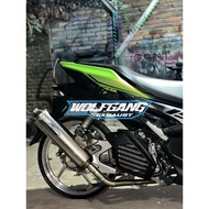 Standard Racing Exhaust with Kenochi Stainless Titan Original Wolfgang Exhaust for vario, aerox, nma