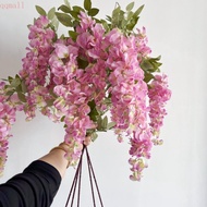 QQMALL Artificial Flower, Silk Flowers Exquisite Wisteria Hanging Flowers, Trailing Fake Flowers Vine Durable 3 Branches Simulation Fake Flowers Wall Decor
