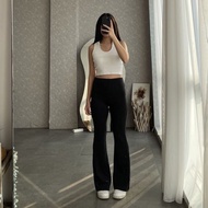 Highwaist Pants Flare Pants Cutbray Scuba Pinggang Highwaist Celana Kulot Cutbray Scuba