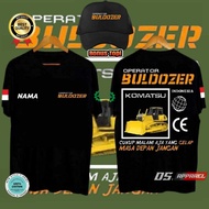Komatsu Bulldozer Operators Tshirt Baju Microfiber Jersi Jersey Sublimation Tshirt Jersey