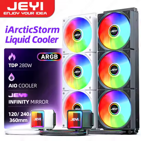 JEYI Liquid Cooler 120/240/360, ARGB CPU AIO Water Cooler, Water Cooling PC, Support Intel & AMD, Ef