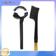 [Hot E]Coffee Tool Cleaning Brush Set Double-Headed Curved Coffee Brush Long-Handled Brewer Cleaning