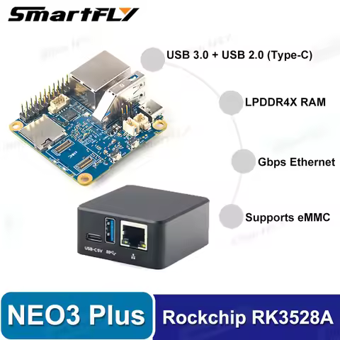 NanoPi NEO3 Plus Lightweight Al Assistant Development Board Rockchip RK3528A Quad-core ARM Cortex-A5