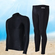 Set Men Muslim Black Swimming Suit Wear Diving Surfing Snorkeling Suit Swimwear