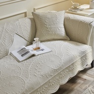 Retro Nostalgia เบาะโซฟาผ้าฝ้าย Anti-SLIP HEAT TECH Non-Wrinkle นุ่มนั่ง Pad สําหรับโซฟาผสม PURE สี