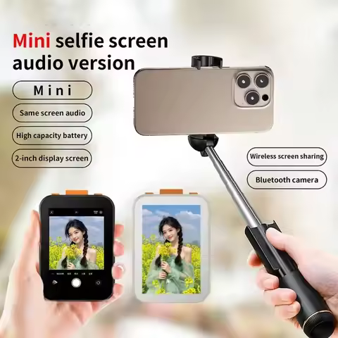 RK-X40H Creative 2inch Mobile Screen Mini Selfie Vlog Monitor with Sound version Projection Remote P