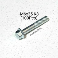 Flange Bolt M6x35 K8 (100pcs)